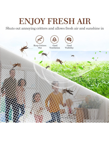 Yotache Puerta Magnética 32x80 cm, Malla Blanca Resistente