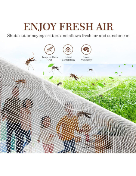 Yotache Puerta Magnética 32x80 cm, Malla Blanca Resistente