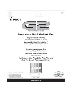 Bolígrafos de Gel Pilot G2 Edición Limitada 0.7mm Multicolor - Paquete de 10 2