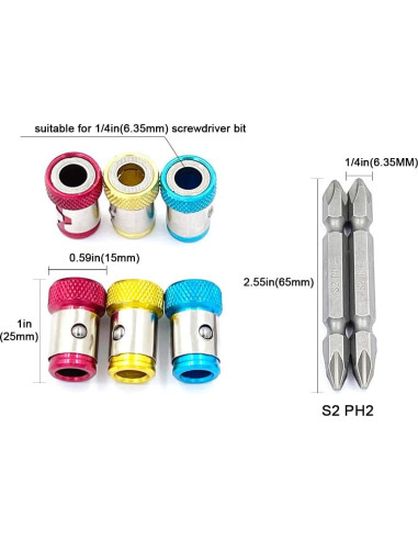 Juego de 6 Anillos Magnéticos JFOGO + 2 Puntas PH2