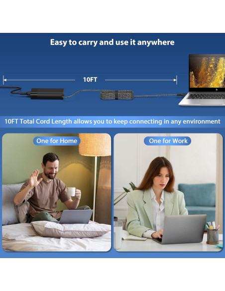 Cargador Laptop HP 65W USB-C QIOUZW Adaptador Tipo C