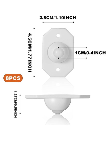 Ruedas autoadhesivas para electrodomésticos TOYMIS - 8 piezas