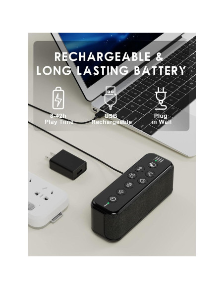 Máquina de Ruido Blanco Portátil OnLyee CR1016 42 Sonidos