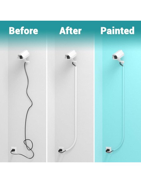 Canaleta Oculta Autoadhesiva 2m para TV y Audio - Blanco