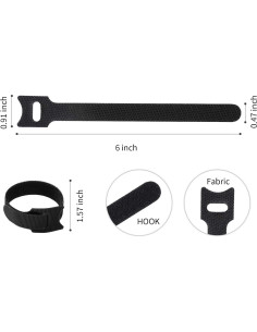 Cintas de Sujeción BALABALA 100 Pcs 15,24 cm Negra 2