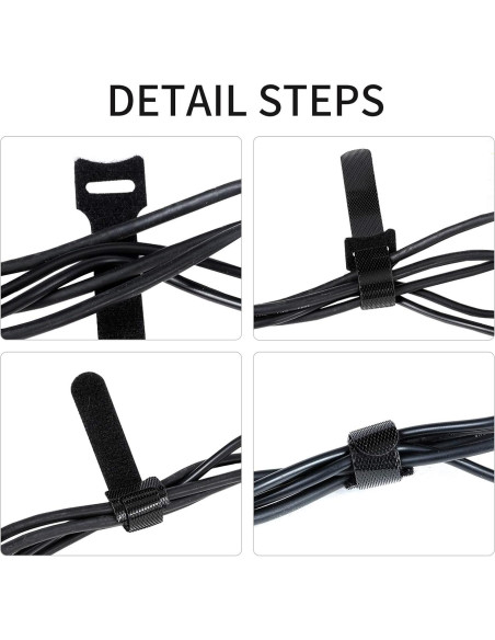 Cintas de Sujeción BALABALA 100 Pcs 15,24 cm Negra