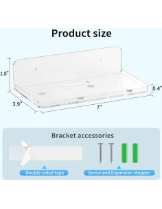 Estante de Acrílico Liboer ZY70 para Montaje en Pared 2