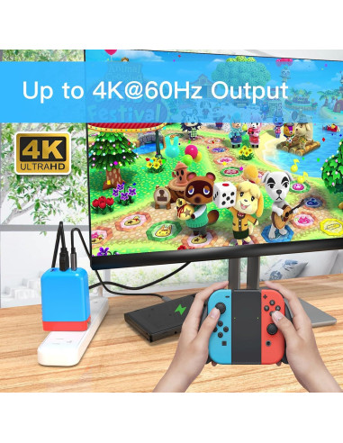 Cargador Dock Portátil Mirabox 65W para Nintendo Switch 4K