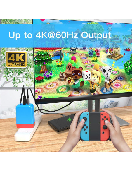 Cargador Dock Portátil Mirabox 65W para Nintendo Switch 4K