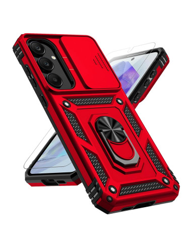 Funda Samsung Galaxy A55 5G PUSHIMEI Rojo Grado Militar