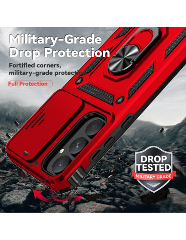 Funda Samsung Galaxy A55 5G PUSHIMEI Rojo Grado Militar