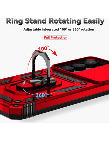 Funda Samsung Galaxy A55 5G PUSHIMEI Rojo Grado Militar