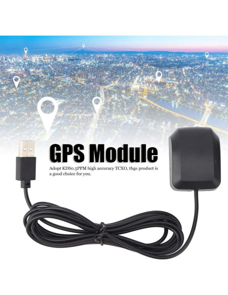 Receptor GPS USB Naroote VK-162 Antena Externa 10.31cm