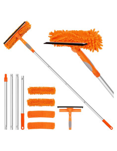 Kit de limpieza de ventanas TIMIVO 182 cm 2 en 1 con estropajos