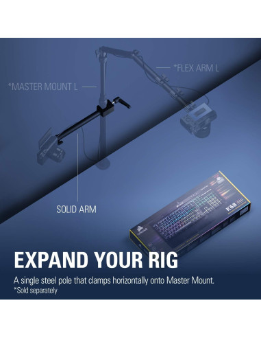 Brazo de Sostenimiento Elgato Solid Arm para Streaming