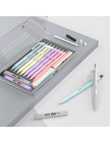 Set de 10 Lápices Mecánicos Nicpro 0.5mm con Recargas HB