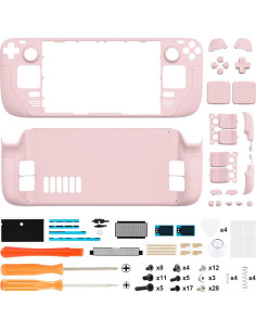 eXtremeRate Carcasa DIY para Steam Deck LCD - Flores Rosa 2