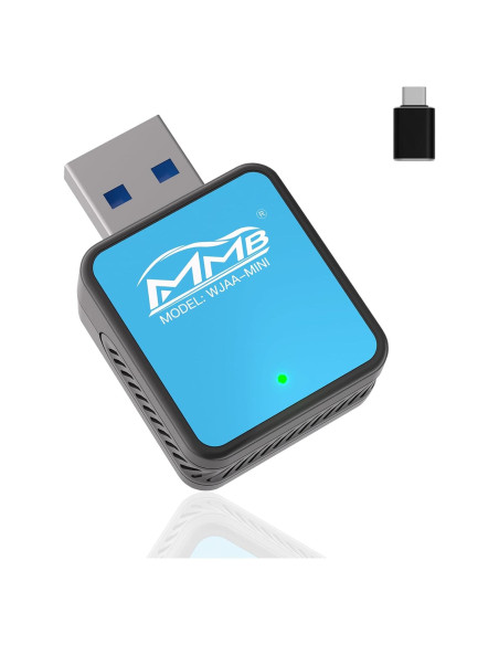 Adaptador Inalámbrico Android Auto MMB MINI 2024, Conexión Rápida