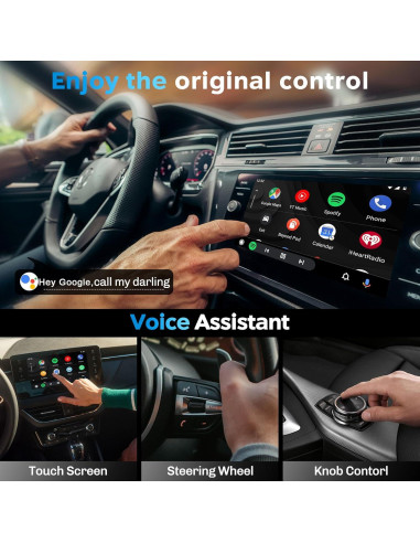 Adaptador Inalámbrico Android Auto MMB MINI 2024, Conexión Rápida