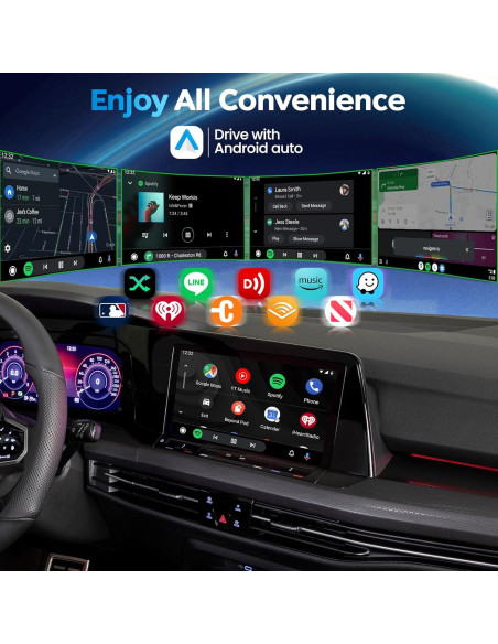 Adaptador Inalámbrico Android Auto MMB MINI 2024, Conexión Rápida