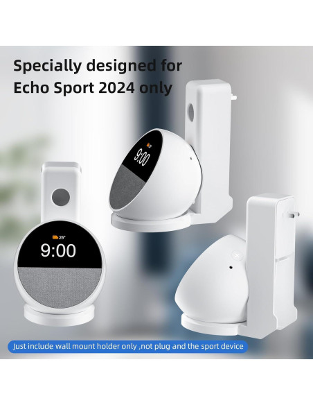 Soporte de Pared AFGHOA para Echo Spot 2024 Blanco