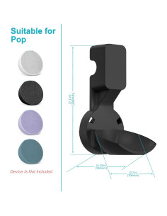 Soporte de Pared para Echo Pop ZUOLACO Negro con Gestión de Cable 2