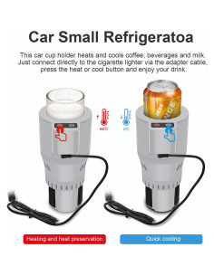 Taza de Café Inteligente ZenRui Gris 12V/24V Calienta y Enfría 2