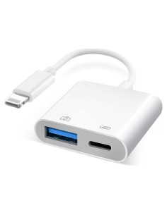 Adaptador de Cámara Lightning a USB Untvie con Carga - iPhone/iPad