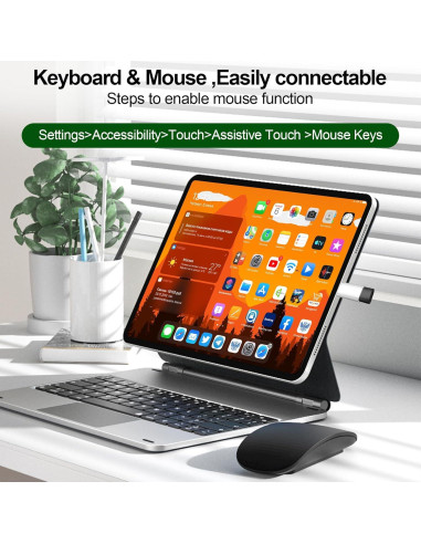 Adaptador USB C a Lightning xiwxi para iPhone 14/13/12, Audio OTG