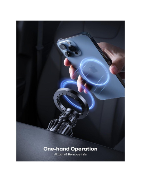 Soporte de Coche Lamicall MagSafe 20 Imán Negro