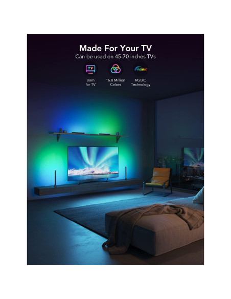 Barras de Luz Govee RGBIC 40.6 cm para TV 114-178 cm