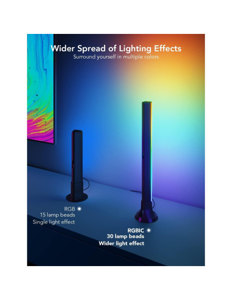 Barras de Luz Govee RGBIC 40.6 cm para TV 114-178 cm