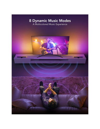 Barras de Luz Govee RGBIC 40.6 cm para TV 114-178 cm