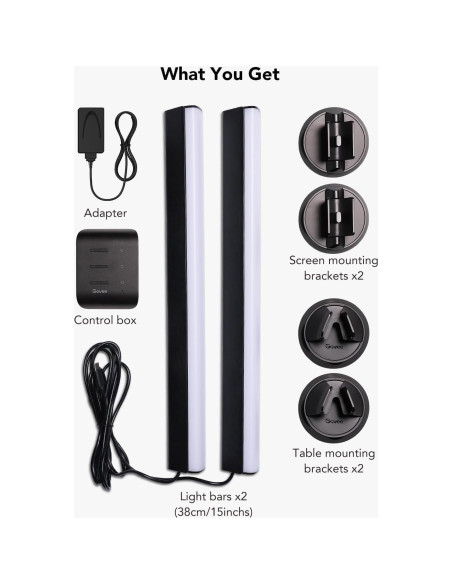 Barras de Luz Govee RGBIC 40.6 cm para TV 114-178 cm