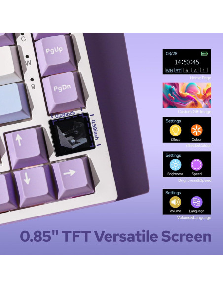 Teclado Mecánico EPOMAKER Ajazz AK820 Pro 75% Inalámbrico Teclado Mecánico EPOMAKER Ajazz AK820 Pro 75% Inalámbrico