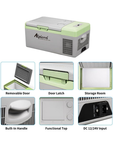 Alpicool Y16T Nevera Portátil 15L 12V para Camping y Pesca