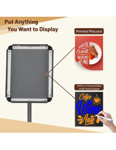 Soporte de Cartel de Piso Newzueby Ajustable 38-50" Negro 2