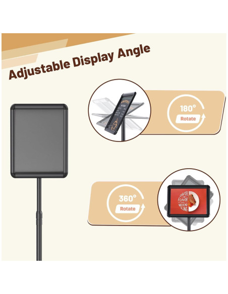 Soporte de Cartel de Piso Newzueby Ajustable 38-50" Negro