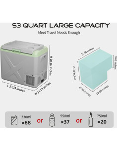 Alpicool X50 Nevera Portátil 12V 50.1L para Camping y Pesca 2