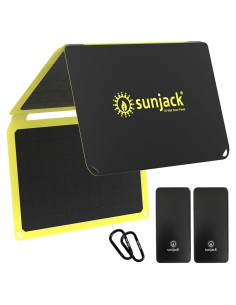 Panel Solar Plegable SunJack 25W Impermeable + 2 Baterías 10000mAh