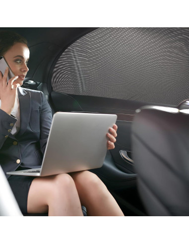 Cortina Solar para Auto JINRUCHE, 2 Piezas, Ajuste Universal