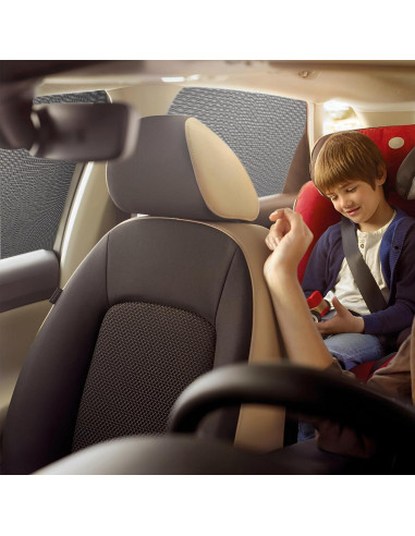 Cortina Solar para Auto JINRUCHE, 2 Piezas, Ajuste Universal