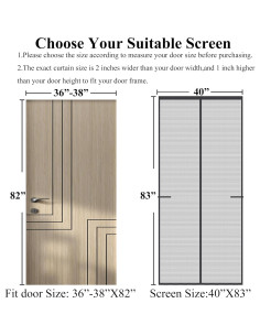 Puerta de Pantalla Magnética Mpmedo 101,6x210,8 cm Negra 2