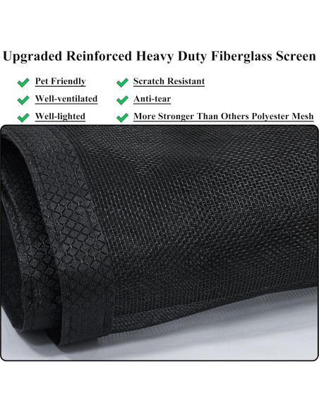 Puerta de Pantalla Magnética Mpmedo 101,6x210,8 cm Negra