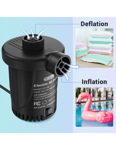 Bomba de Aire Eléctrica Dr.Meter HT-166 460L/min 0.47kg