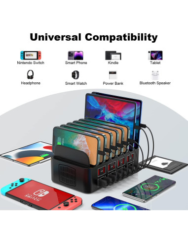 Estación de Carga USB Cinlinso 150W 16 Puertos Rápida