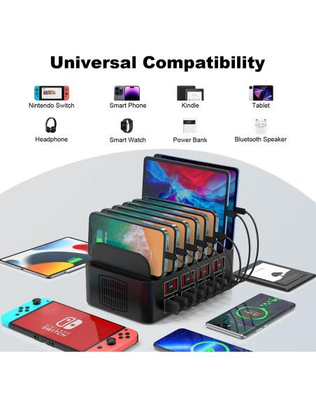 Estación de Carga USB Cinlinso 150W 16 Puertos Rápida