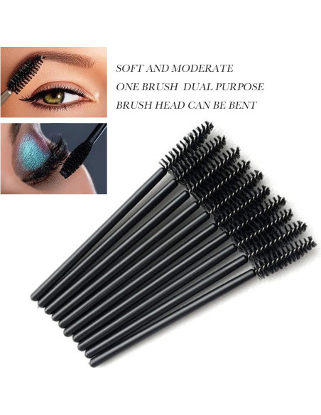 Cepillos Desechables GUMIKE 100 Pcs para Pestañas y Cejas