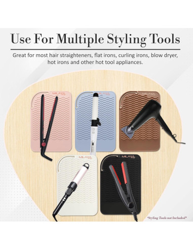 Alfombrilla Silicona Resistente al Calor Milaya 27x19 cm Oro Rosa