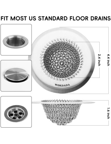 Receptor de Cabello Wokdada 11.18 cm Acero Inoxidable Antideslizante